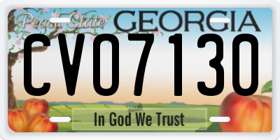 GA license plate CVO7130