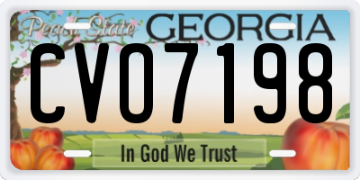 GA license plate CVO7198