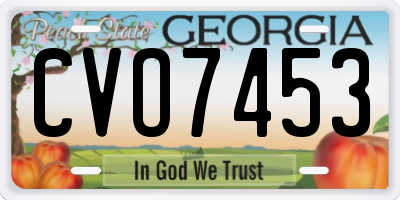 GA license plate CVO7453
