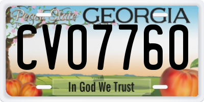 GA license plate CVO7760