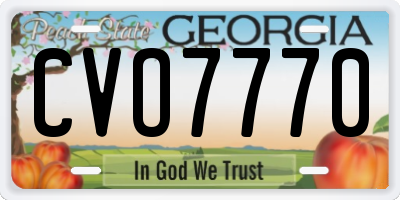 GA license plate CVO7770