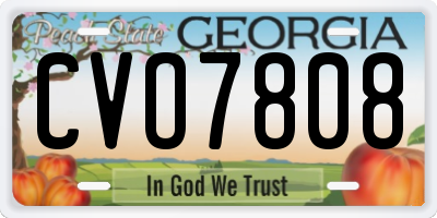 GA license plate CVO7808
