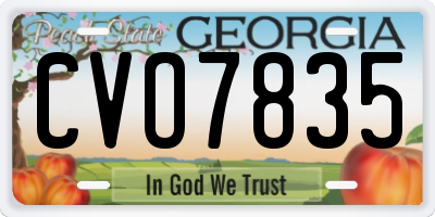 GA license plate CVO7835