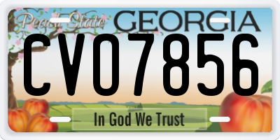 GA license plate CVO7856