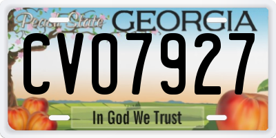 GA license plate CVO7927