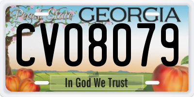 GA license plate CVO8079