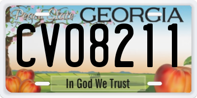 GA license plate CVO8211