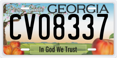 GA license plate CVO8337