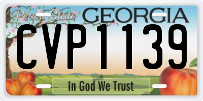 GA license plate CVP1139