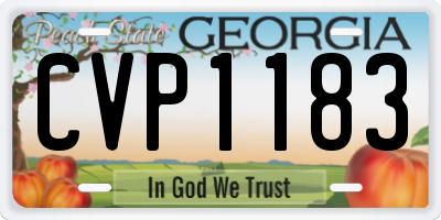 GA license plate CVP1183