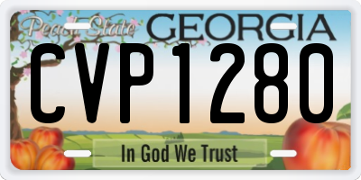 GA license plate CVP1280