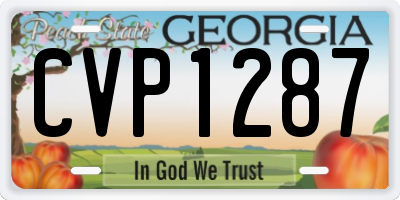 GA license plate CVP1287