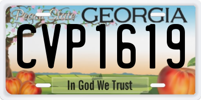 GA license plate CVP1619