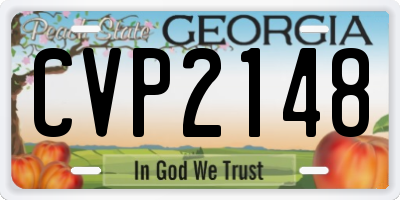 GA license plate CVP2148