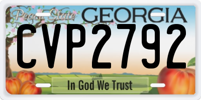 GA license plate CVP2792