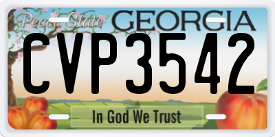 GA license plate CVP3542