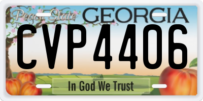 GA license plate CVP4406