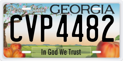 GA license plate CVP4482