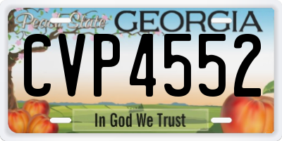 GA license plate CVP4552