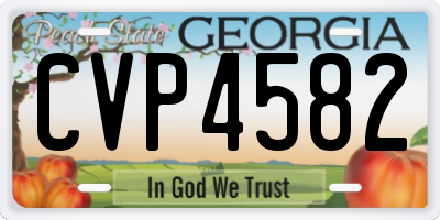 GA license plate CVP4582