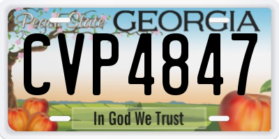 GA license plate CVP4847