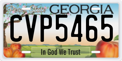 GA license plate CVP5465