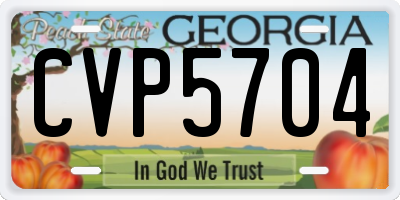 GA license plate CVP5704