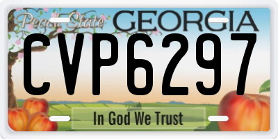 GA license plate CVP6297