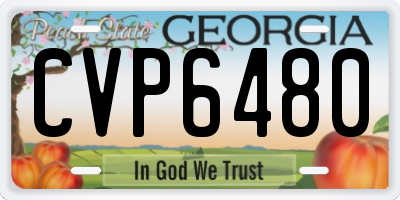 GA license plate CVP6480