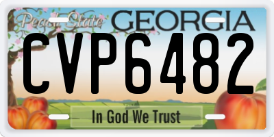 GA license plate CVP6482
