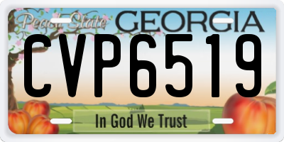 GA license plate CVP6519