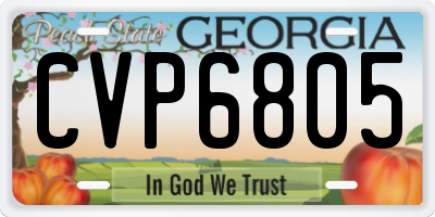 GA license plate CVP6805