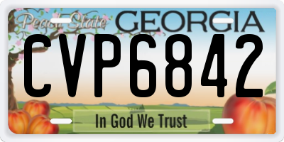 GA license plate CVP6842
