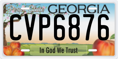 GA license plate CVP6876