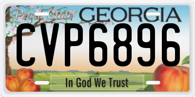 GA license plate CVP6896