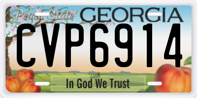 GA license plate CVP6914