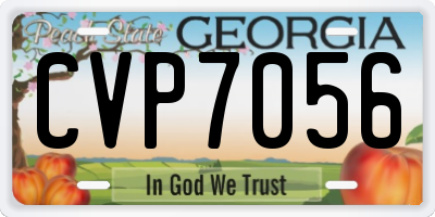 GA license plate CVP7056