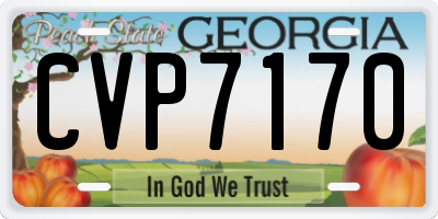 GA license plate CVP7170