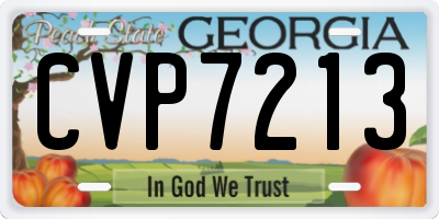 GA license plate CVP7213