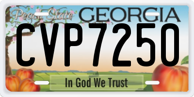 GA license plate CVP7250