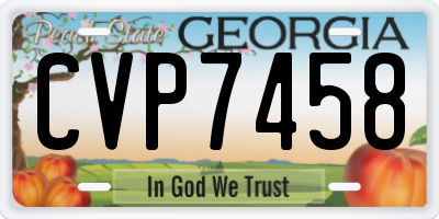 GA license plate CVP7458