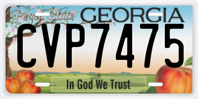 GA license plate CVP7475