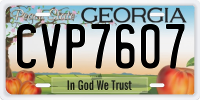 GA license plate CVP7607