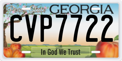 GA license plate CVP7722