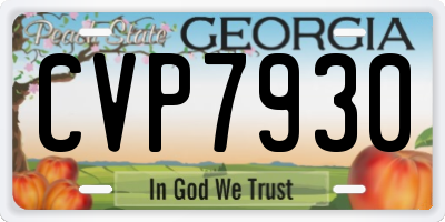 GA license plate CVP7930