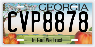 GA license plate CVP8878