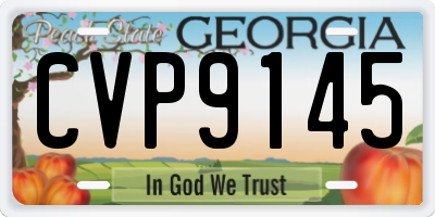 GA license plate CVP9145