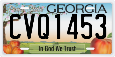 GA license plate CVQ1453