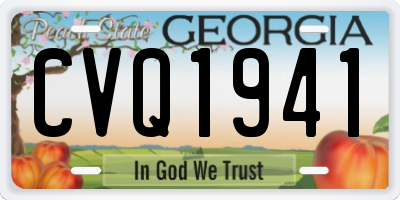GA license plate CVQ1941