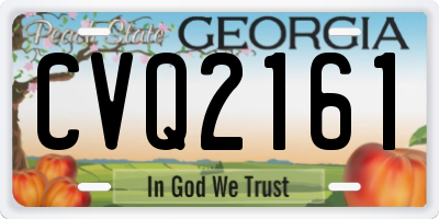 GA license plate CVQ2161